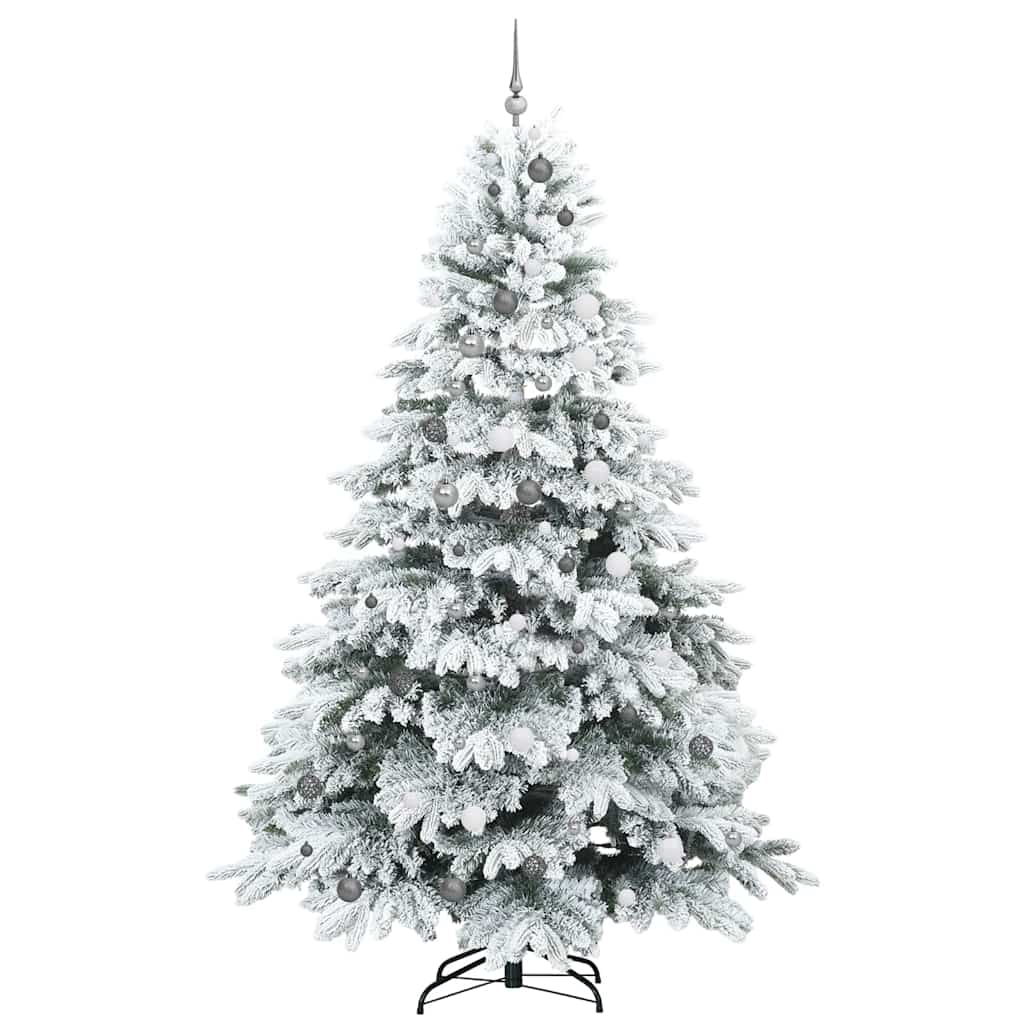 Artificial Christmas Tree with 300 LEDs White 240 cm PE and PVC