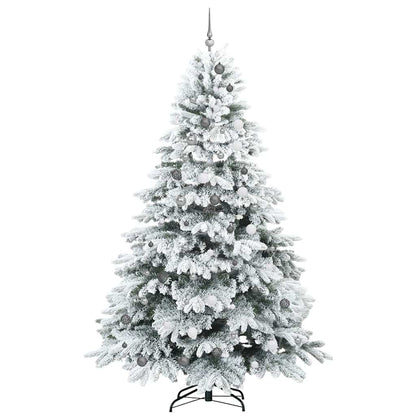 Artificial Christmas Tree with 300 LEDs White 240 cm PE and PVC