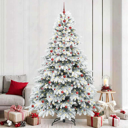 Artificial Christmas Tree with 300 LEDs White 240 cm PE and PVC