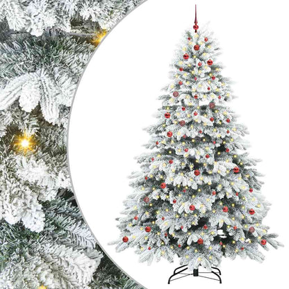 Artificial Christmas Tree with 300 LEDs White 240 cm PE and PVC