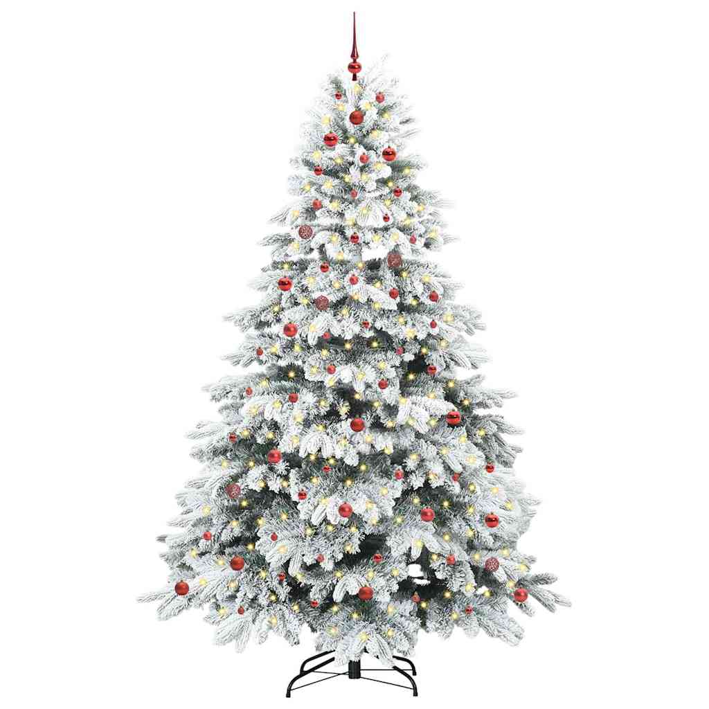 Artificial Christmas Tree with 300 LEDs White 240 cm PE and PVC