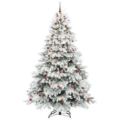 Artificial Christmas Tree with 300 LEDs White 240 cm PE and PVC