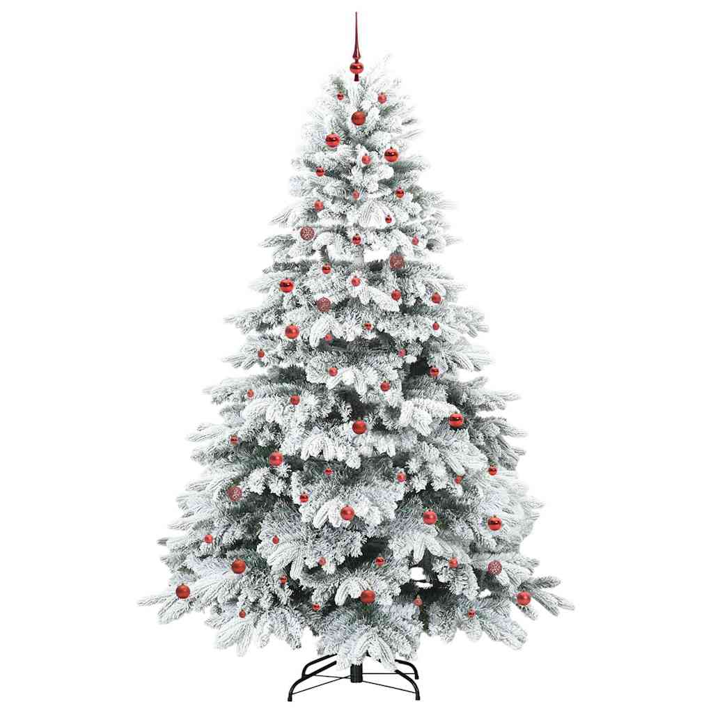 Artificial Christmas Tree with 300 LEDs White 240 cm PE and PVC