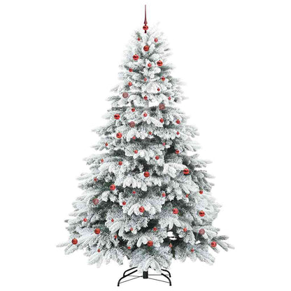 Artificial Christmas Tree with 300 LEDs White 240 cm PE and PVC