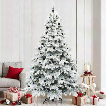 Artificial Christmas Tree with 300 LEDs White 240 cm PE and PVC