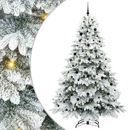 Artificial Christmas Tree with 300 LEDs White 240 cm PE and PVC
