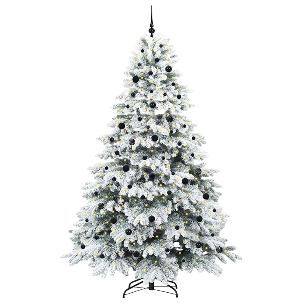 Artificial Christmas Tree with 300 LEDs White 240 cm PE and PVC