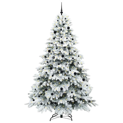 Artificial Christmas Tree with 300 LEDs White 240 cm PE and PVC