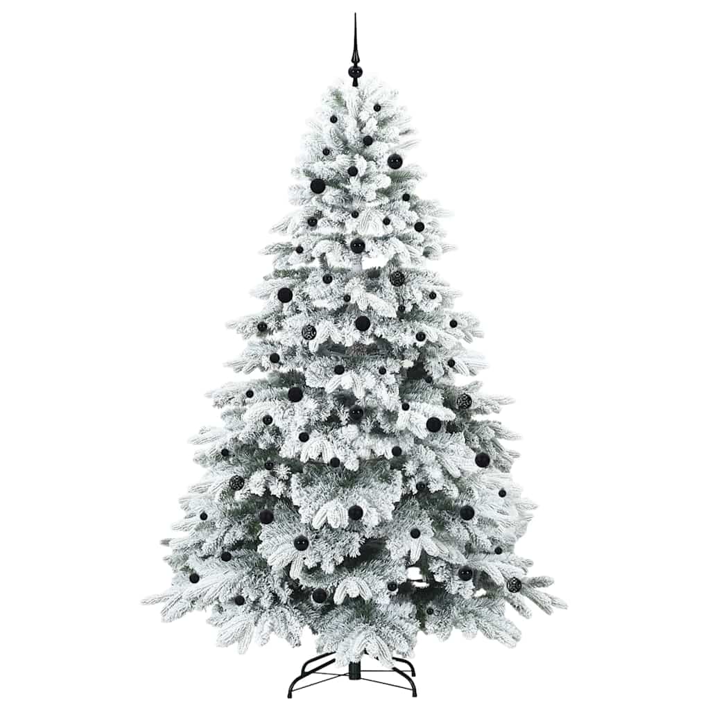 Artificial Christmas Tree with 300 LEDs White 240 cm PE and PVC