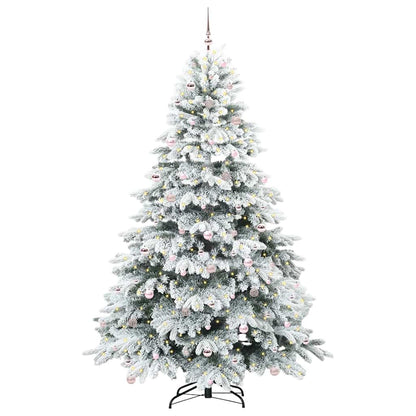 Artificial Christmas Tree with 300 LEDs White 240 cm PE and PVC