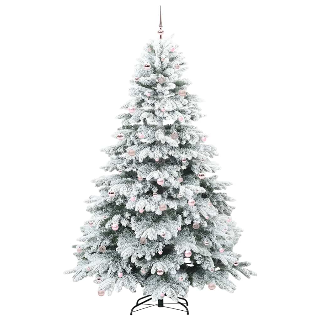 Artificial Christmas Tree with 300 LEDs White 240 cm PE and PVC