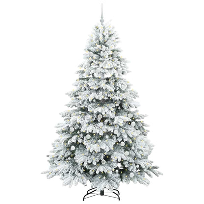 Artificial Christmas Tree with 300 LEDs White 240 cm PE and PVC