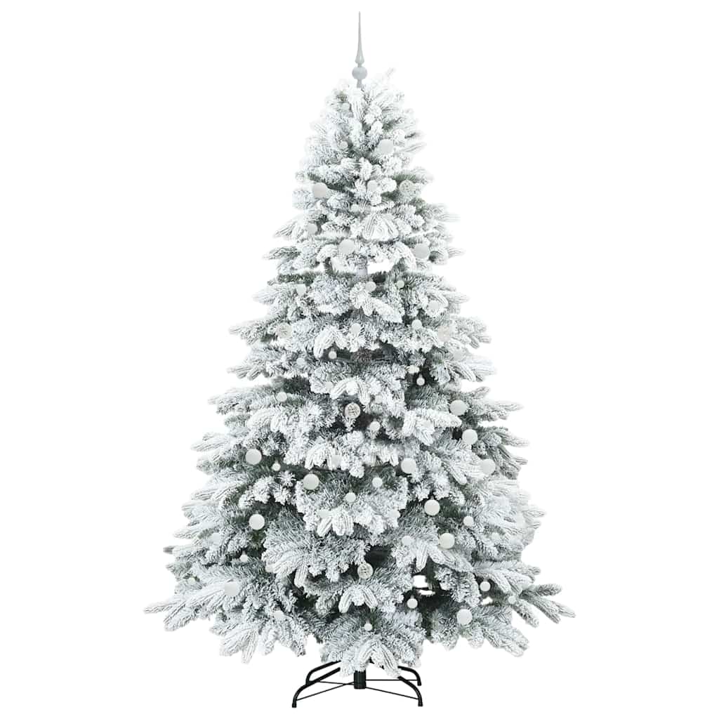 Artificial Christmas Tree with 300 LEDs White 240 cm PE and PVC