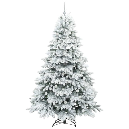 Artificial Christmas Tree with 300 LEDs White 240 cm PE and PVC