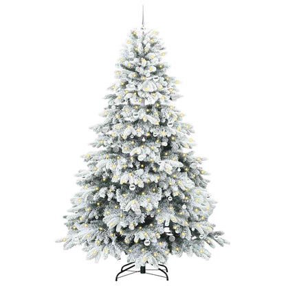 Artificial Christmas Tree with 300 LEDs White 240 cm PE and PVC