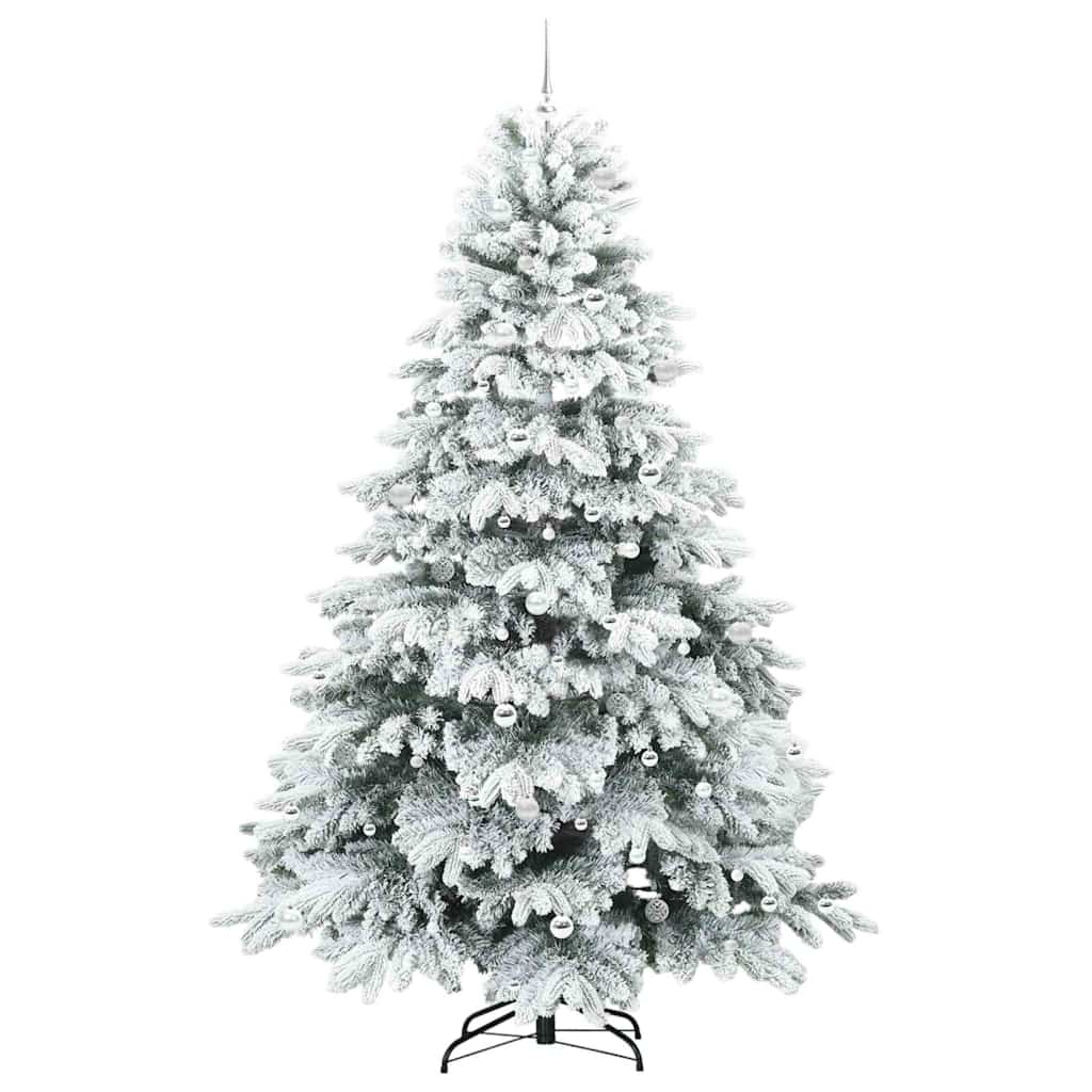 Artificial Christmas Tree with 300 LEDs White 240 cm PE and PVC