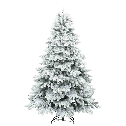 Artificial Christmas Tree with 300 LEDs White 240 cm PE and PVC