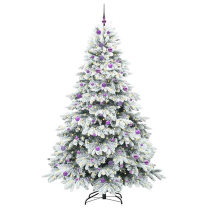 Artificial Christmas Tree with 300 LEDs White 240 cm PE and PVC
