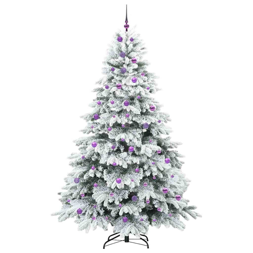 Artificial Christmas Tree with 300 LEDs White 240 cm PE and PVC