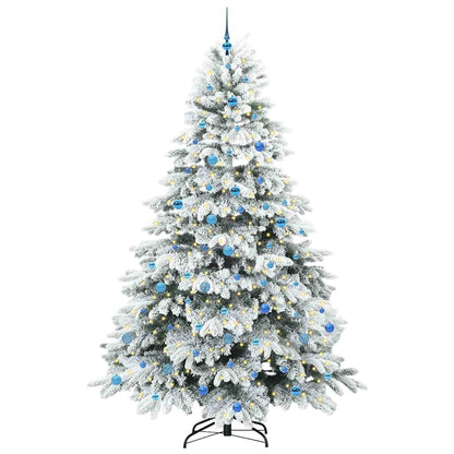 Artificial Christmas Tree with 300 LEDs White 240 cm PE and PVC