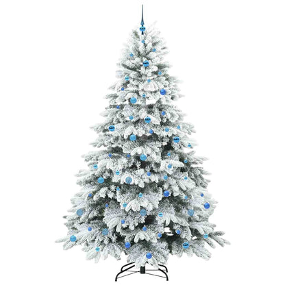 Artificial Christmas Tree with 300 LEDs White 240 cm PE and PVC