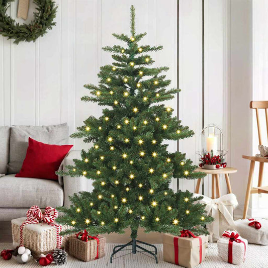 Artificial Hinged Christmas Tree Green 150 cm PVC and Steel