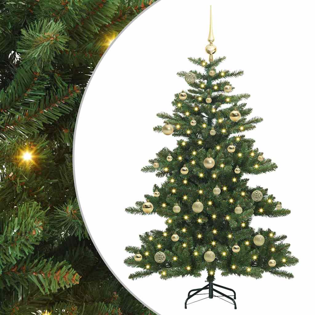 Artificial Hinged Christmas Tree Green 150 cm PVC and Steel