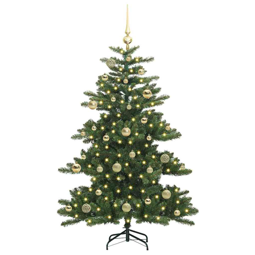 Artificial Hinged Christmas Tree Green 150 cm PVC and Steel