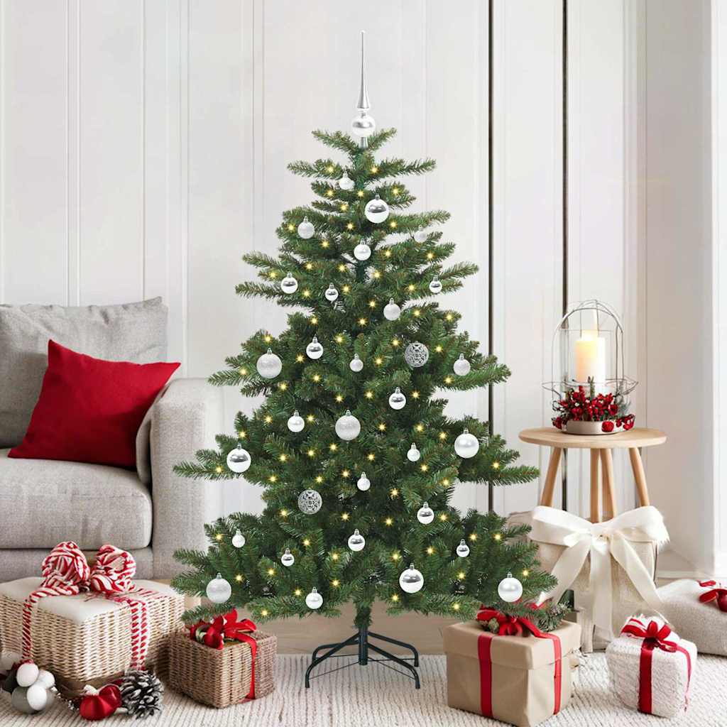 Artificial Hinged Christmas Tree Green 150 cm PVC and Steel