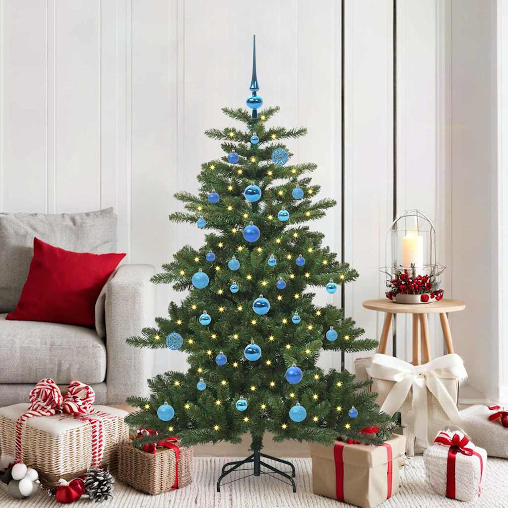 Artificial Hinged Christmas Tree Green 150 cm PVC and Steel