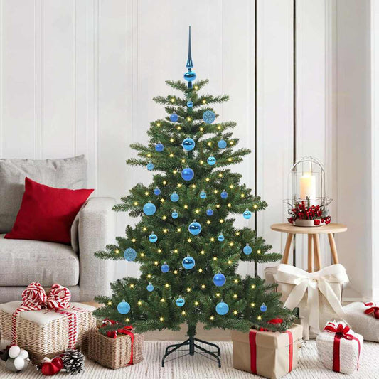 Artificial Hinged Christmas Tree Green 150 cm PVC and Steel