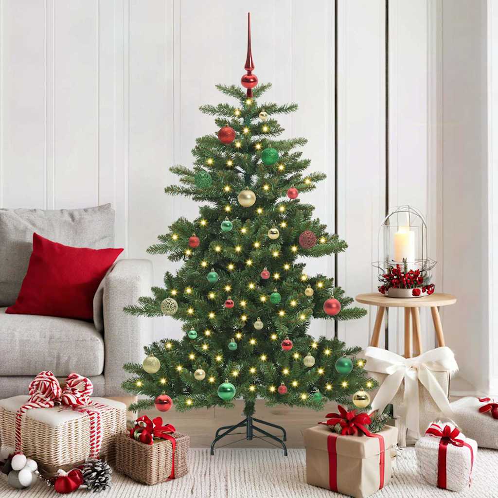Artificial Hinged Christmas Tree Green 150 cm PVC and Steel