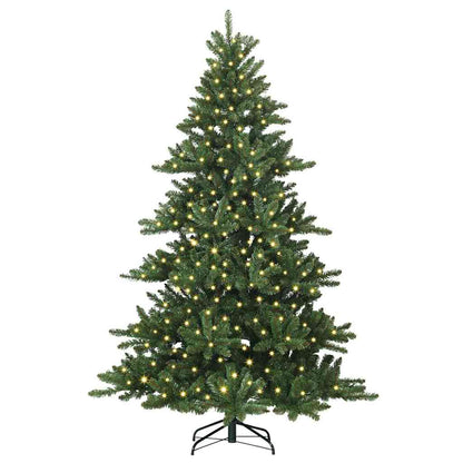 Artificial Hinged Christmas Tree Green 180 cm PVC and Steel