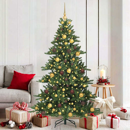 Artificial Hinged Christmas Tree Green 180 cm PVC and Steel