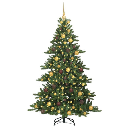 Artificial Hinged Christmas Tree Green 180 cm PVC and Steel