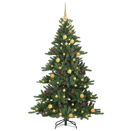 Artificial Hinged Christmas Tree Green 180 cm PVC and Steel