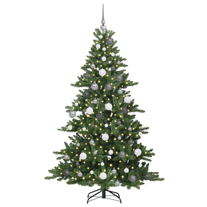 Artificial Hinged Christmas Tree Green 180 cm PVC and Steel