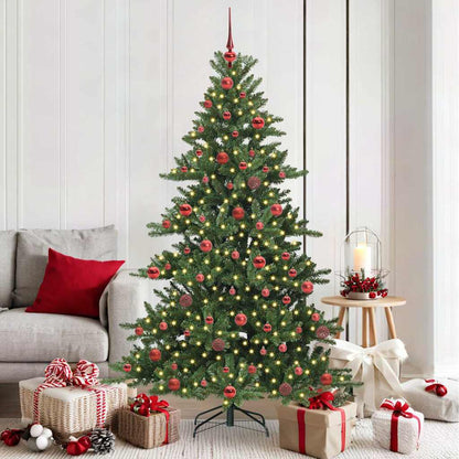 Artificial Hinged Christmas Tree Green 180 cm PVC and Steel