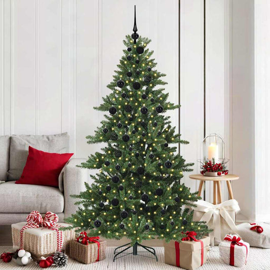 Artificial Hinged Christmas Tree Green 180 cm PVC and Steel