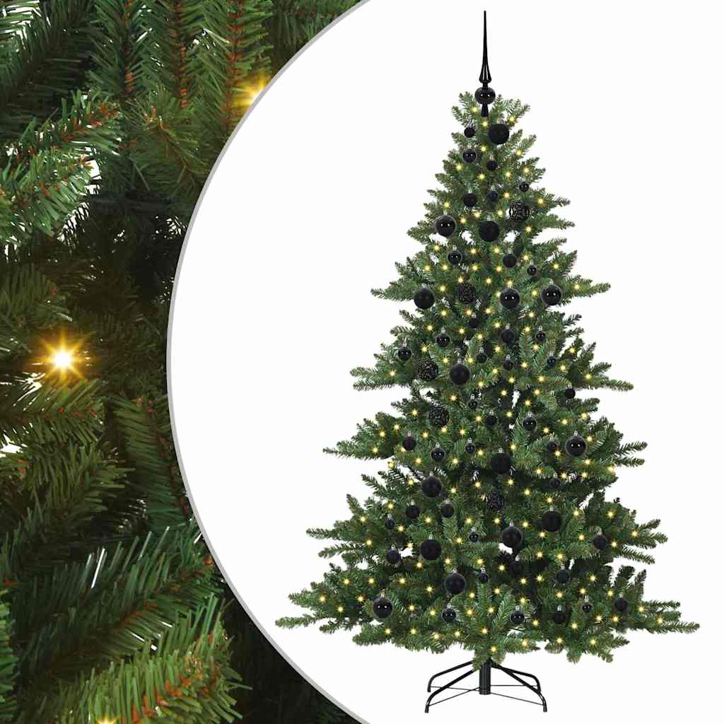 Artificial Hinged Christmas Tree Green 180 cm PVC and Steel