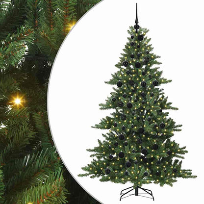 Artificial Hinged Christmas Tree Green 180 cm PVC and Steel
