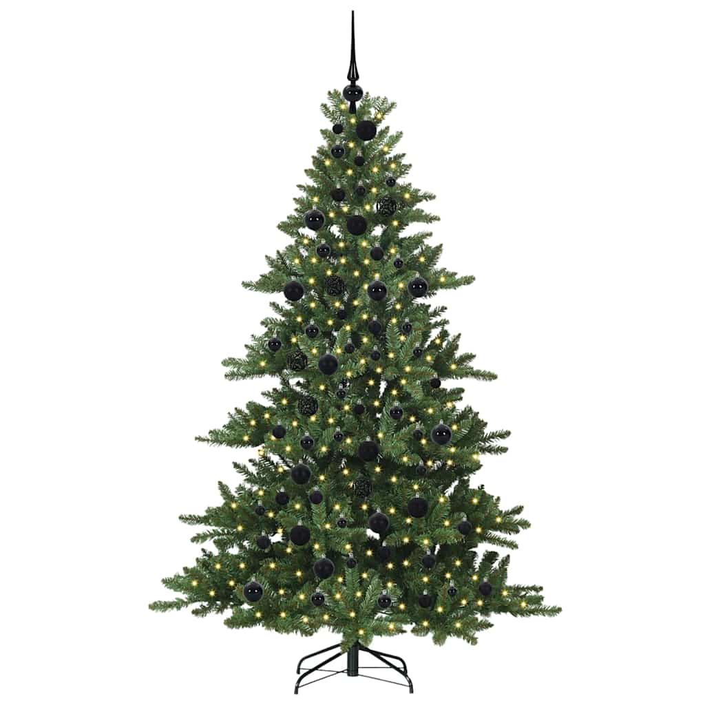 Artificial Hinged Christmas Tree Green 180 cm PVC and Steel