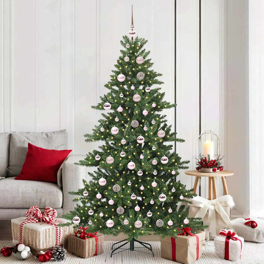 Artificial Hinged Christmas Tree Green 180 cm PVC and Steel