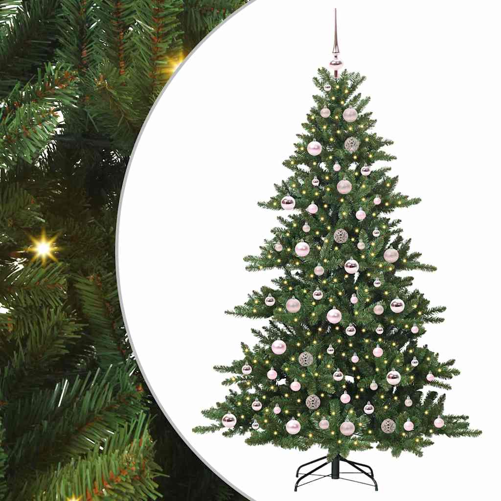 Artificial Hinged Christmas Tree Green 180 cm PVC and Steel