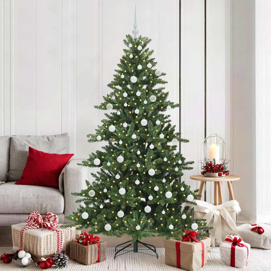 Artificial Hinged Christmas Tree Green 180 cm PVC and Steel