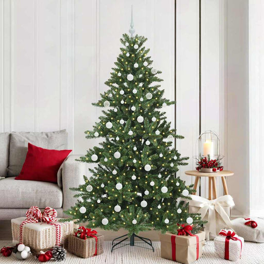 Artificial Hinged Christmas Tree Green 180 cm PVC and Steel