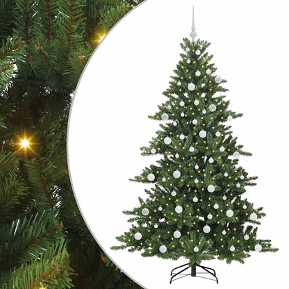 Artificial Hinged Christmas Tree Green 180 cm PVC and Steel