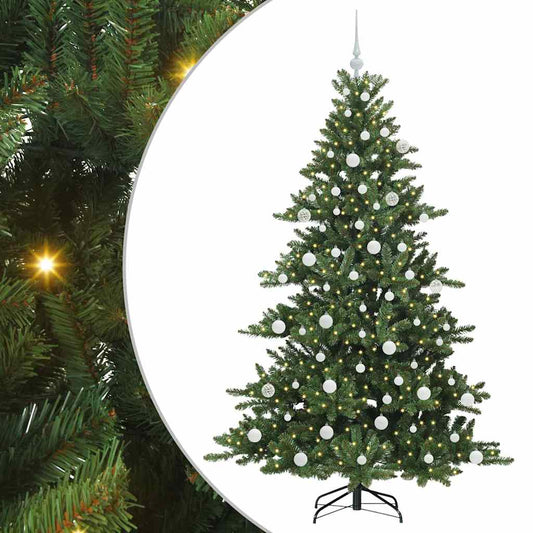 Artificial Hinged Christmas Tree Green 180 cm PVC and Steel