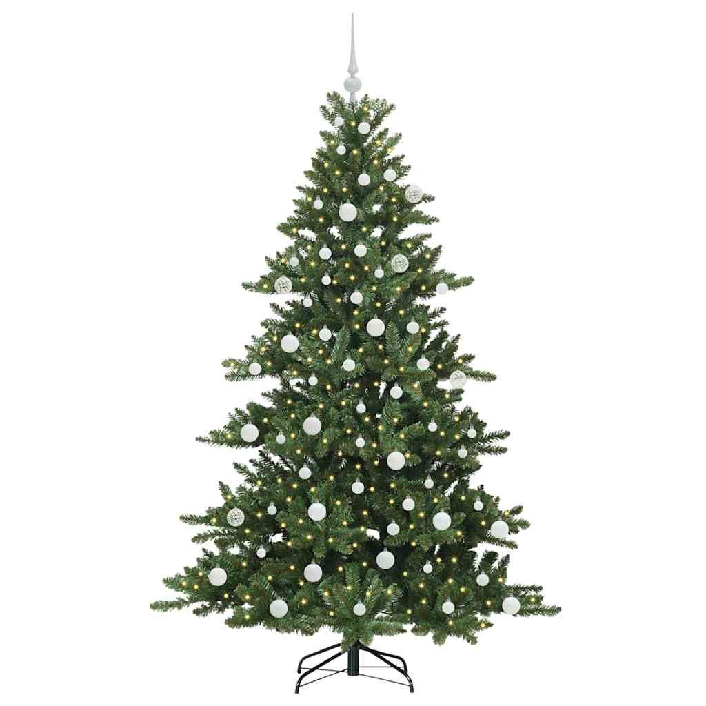 Artificial Hinged Christmas Tree Green 180 cm PVC and Steel