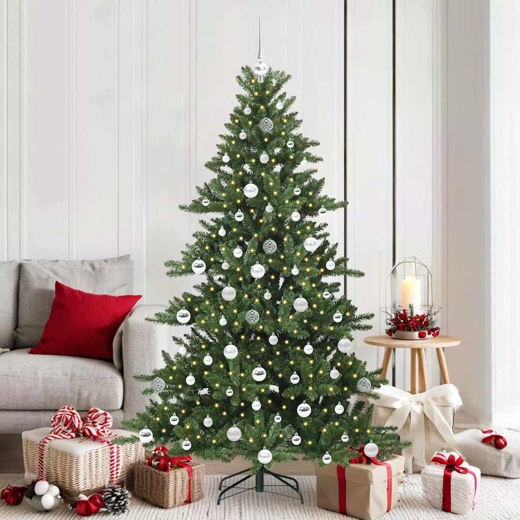Artificial Hinged Christmas Tree Green 180 cm PVC and Steel